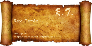 Rex Teréz névjegykártya